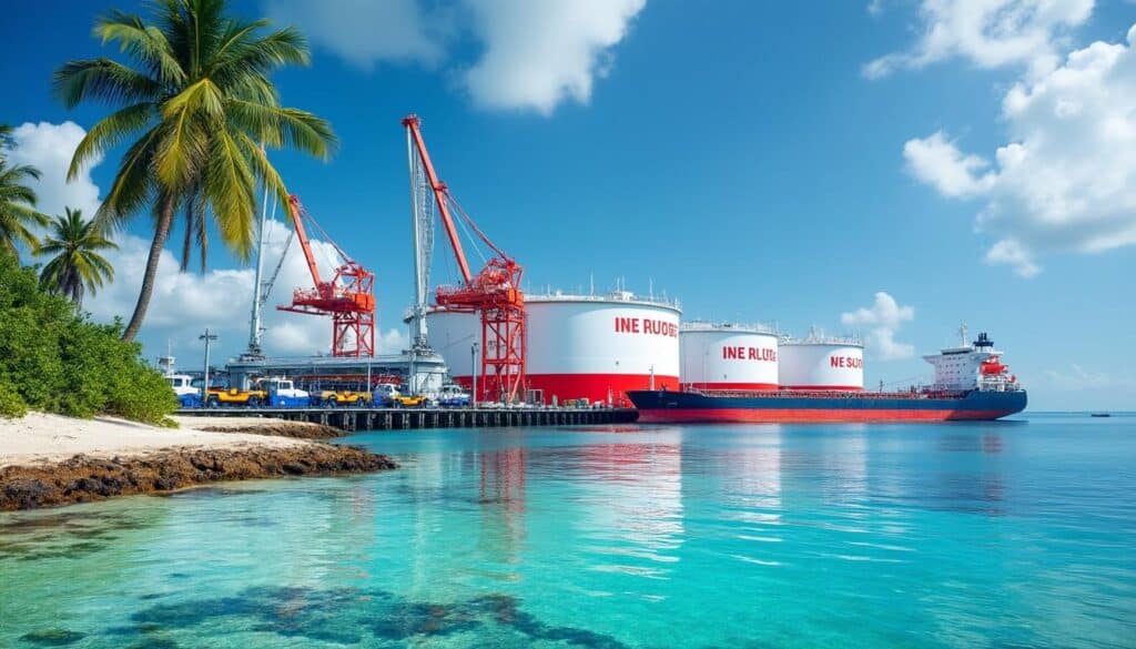 découvrez la distribution efficace des produits pétroliers insulaires assurée par les terminaux rubis, garantissant un approvisionnement fiable et sécurisé pour les territoires insulaires.